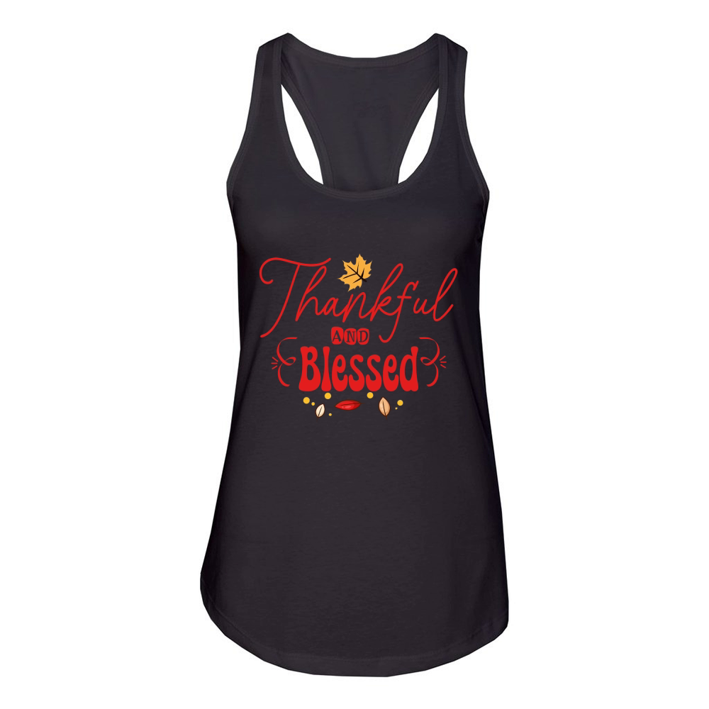 Thankful And Blessed Women's Racerback Tank