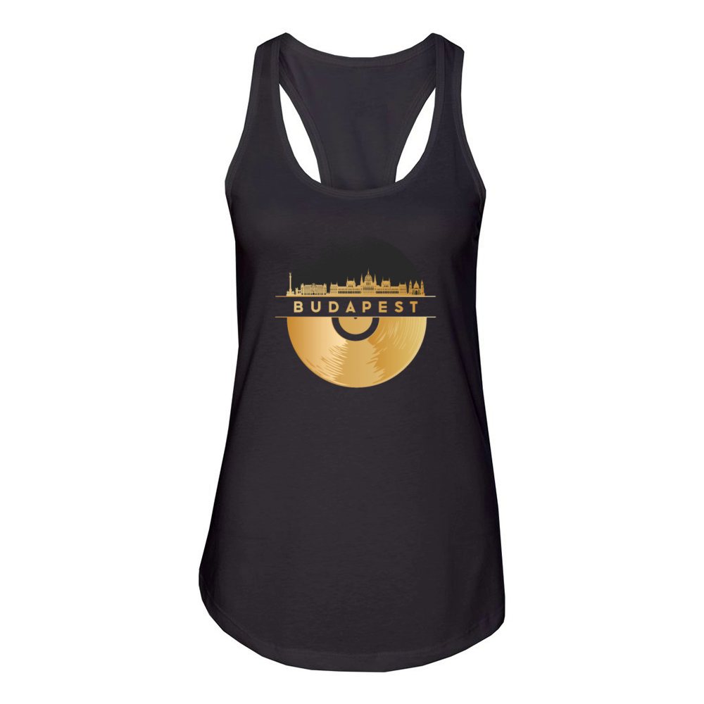 Vinyl-Record-Player Disco-Music Women's Racerback Tank