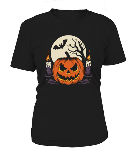 Vintage Pumpkin Scene Halloween Classic T-Shirt Women's T-Shirt