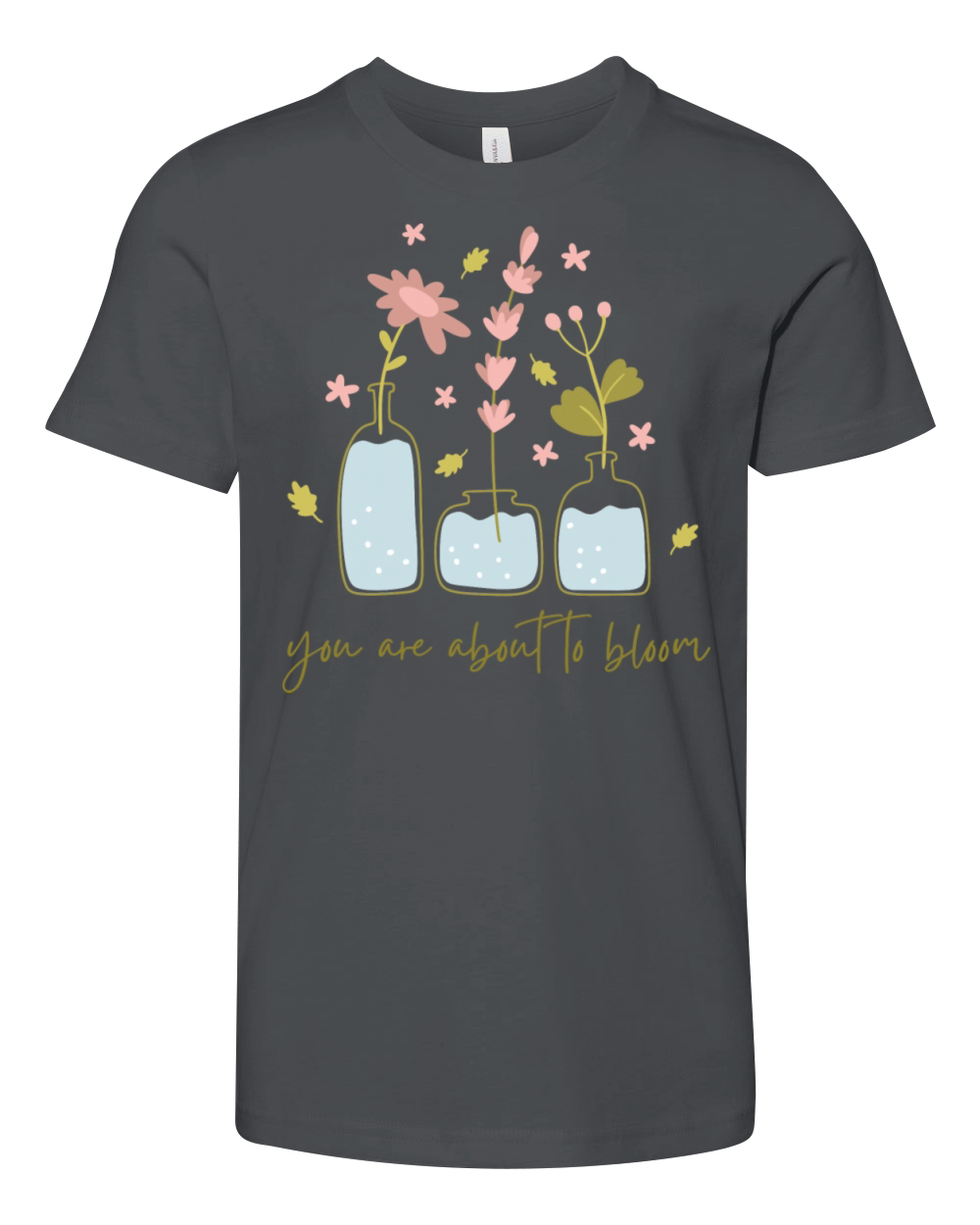 Colorful Cute Flower Quote Youth Unisex Jersey Tee