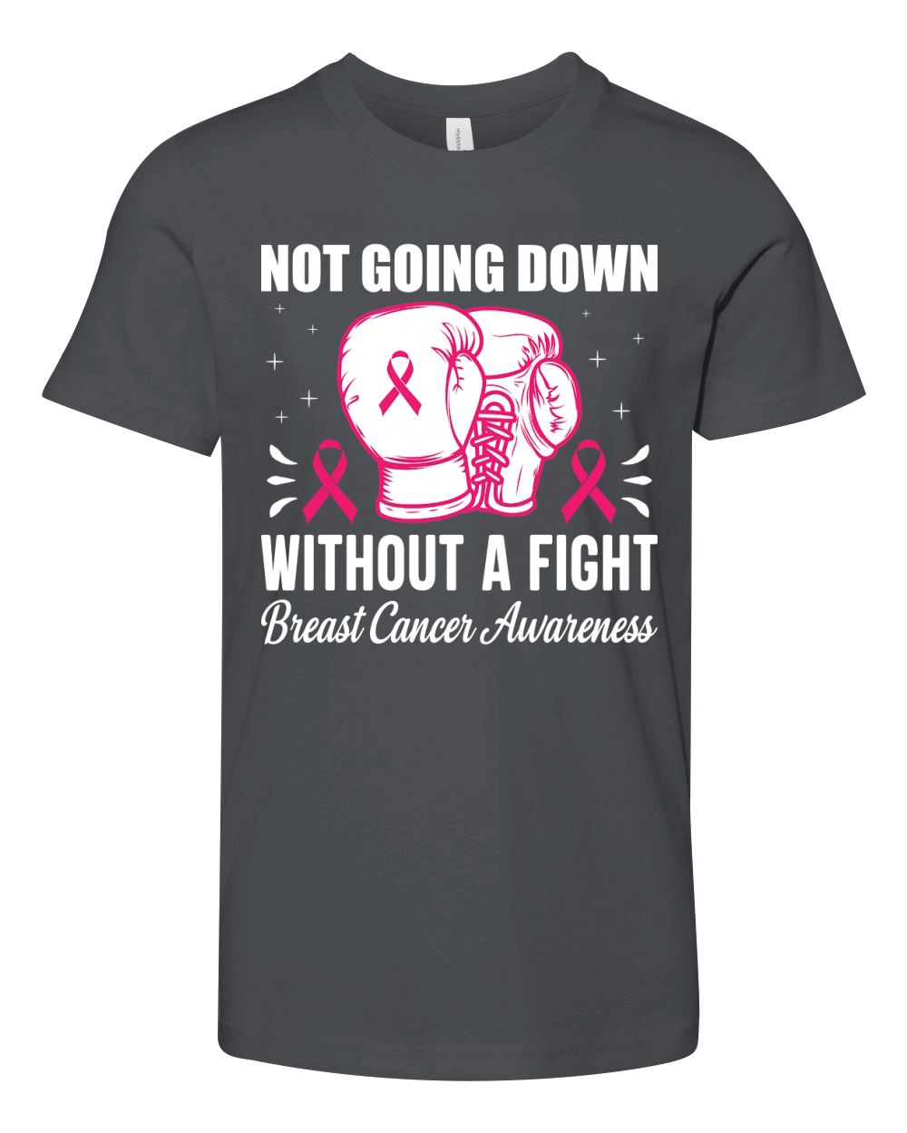 Not going down without a fight breast cancer awareness Youth Unisex Jersey Tee