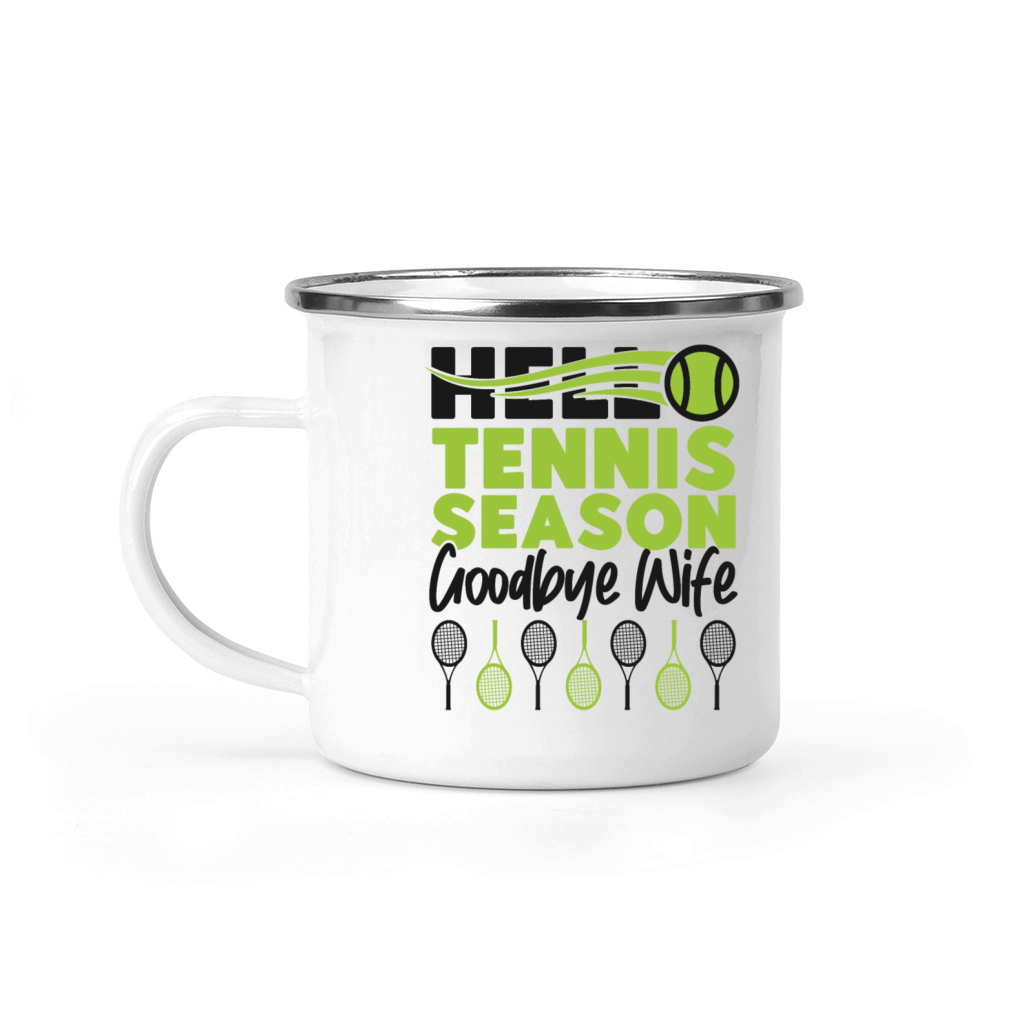 Funny Tennis Player Racket Husband Camping Mug