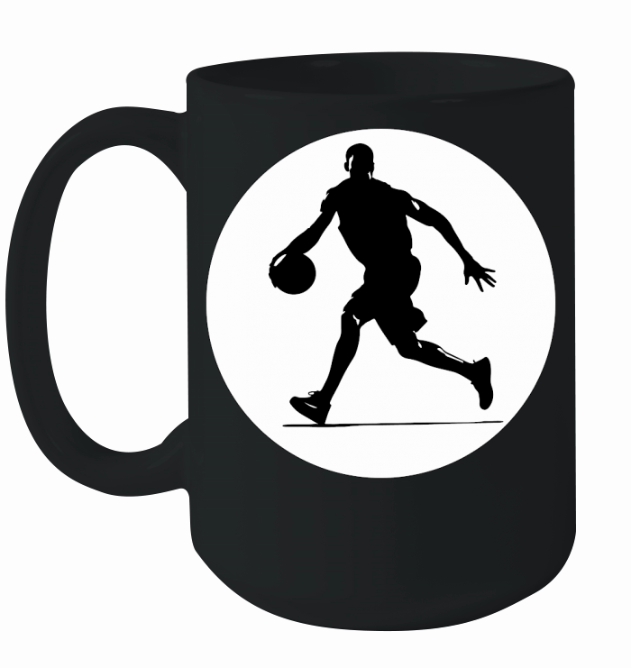 Basketball Player Silhouette (8) Ceramic Mug