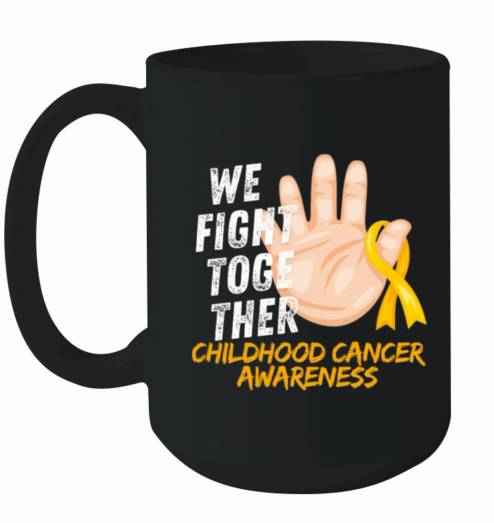 We Fight Together Childhood Cancer Awareness Ceramic Mug
