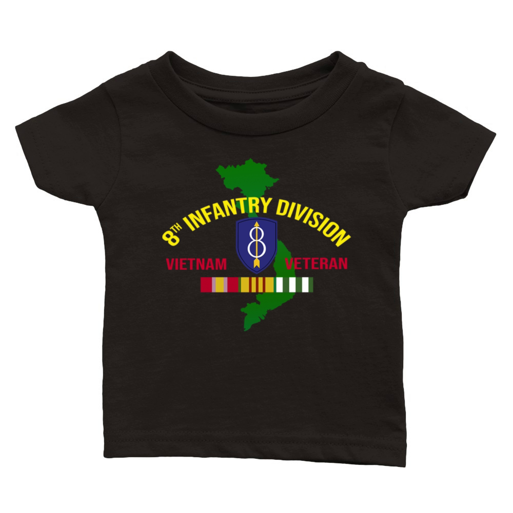 8th infantry division Vietnam Veteran copy Classic Baby Crewneck T-shirt