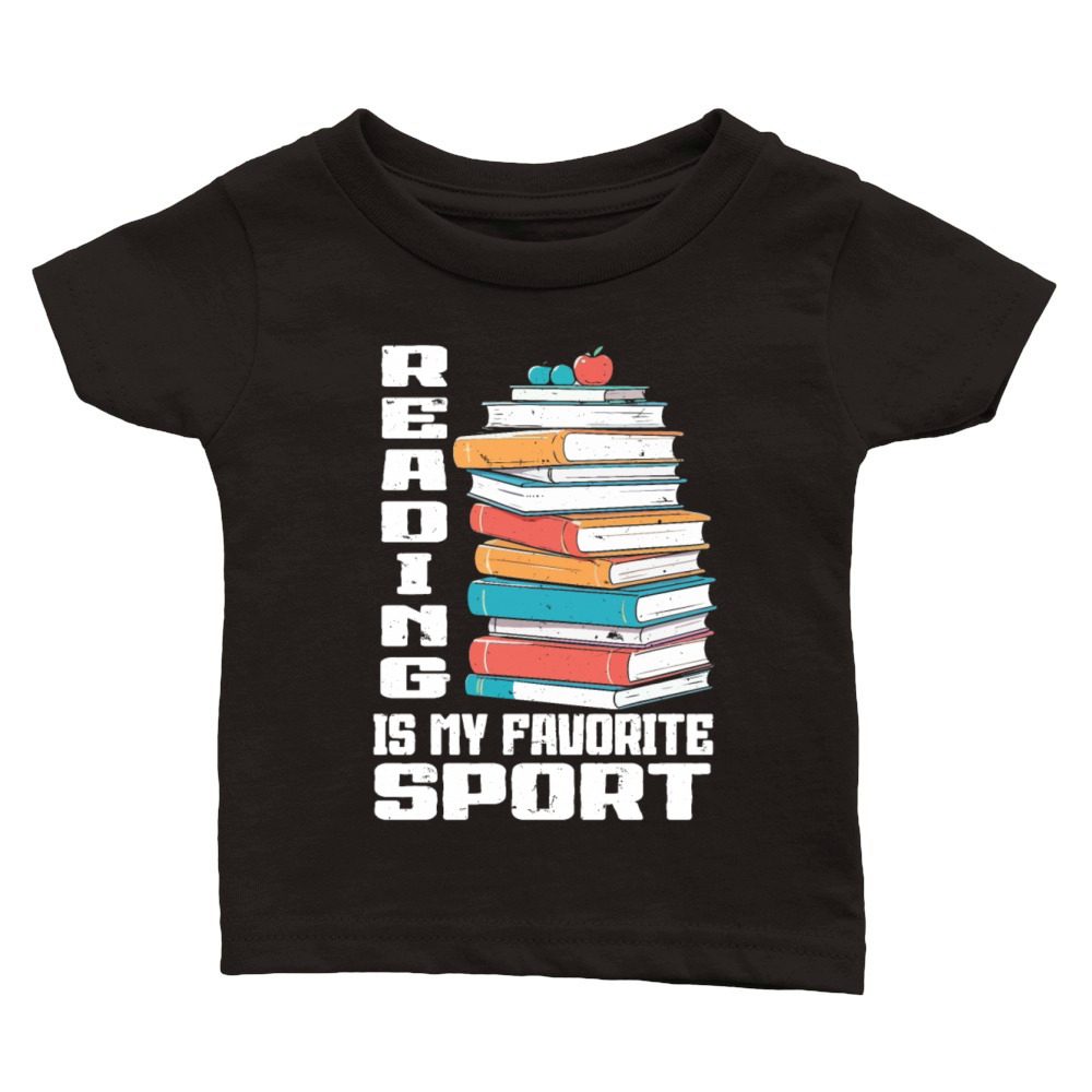 Reading Is My Favorite Sport Bookworm Classic Baby Crewneck T-shirt