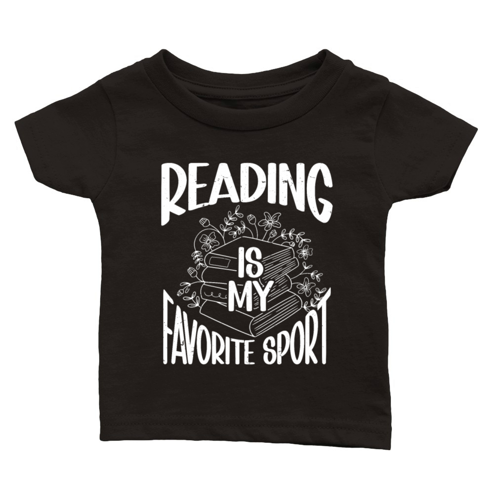 Reading Is My Favorite Sport Bookworm Classic Baby Crewneck T-shirt