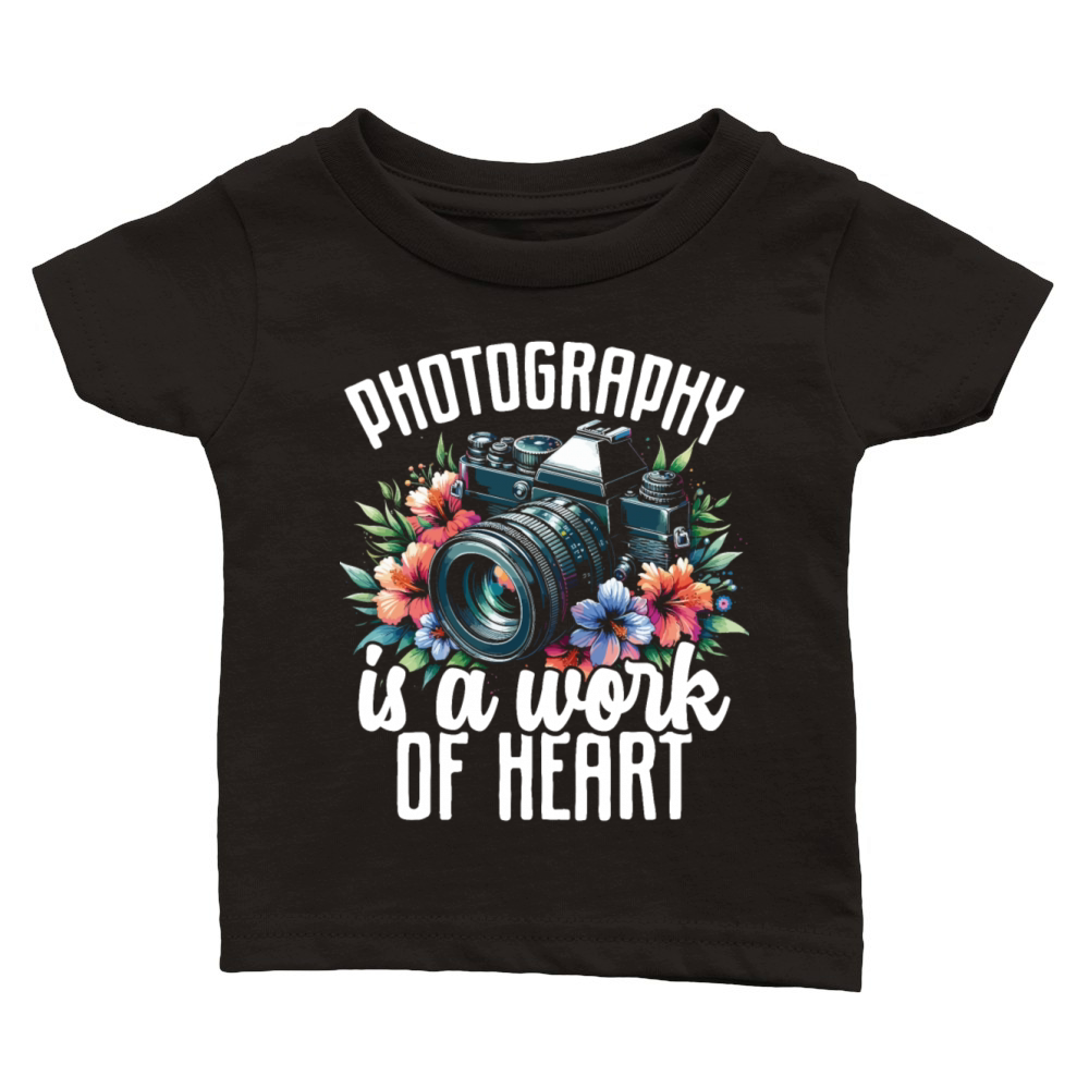 Retro Vintage Camera Photography Lover Photographe Classic Baby Crewneck T-shirt