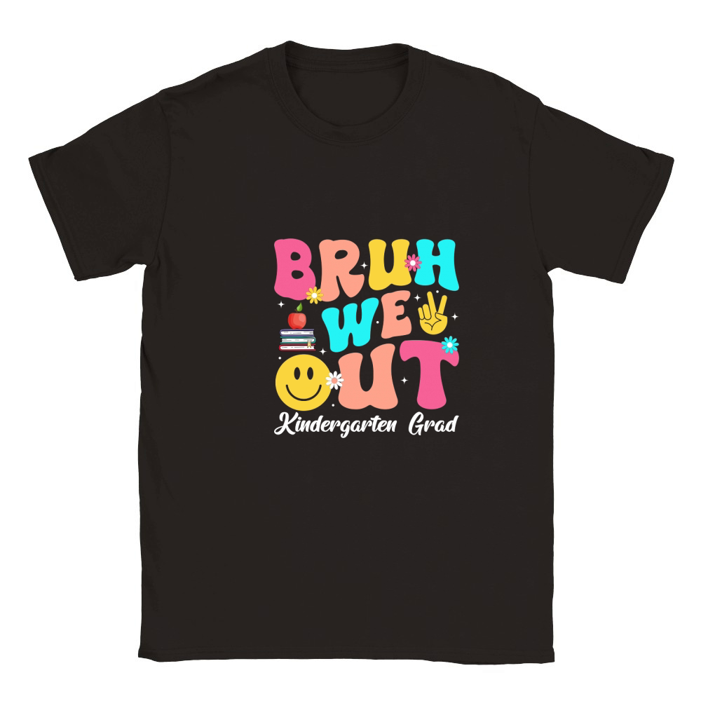 Bruh We Out Kindergarten Grad Classic Kids Crewneck T-shirt