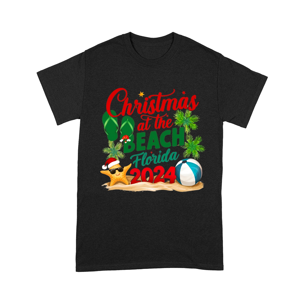Christmas At The Beach Florida 2024 Comfort T-shirt