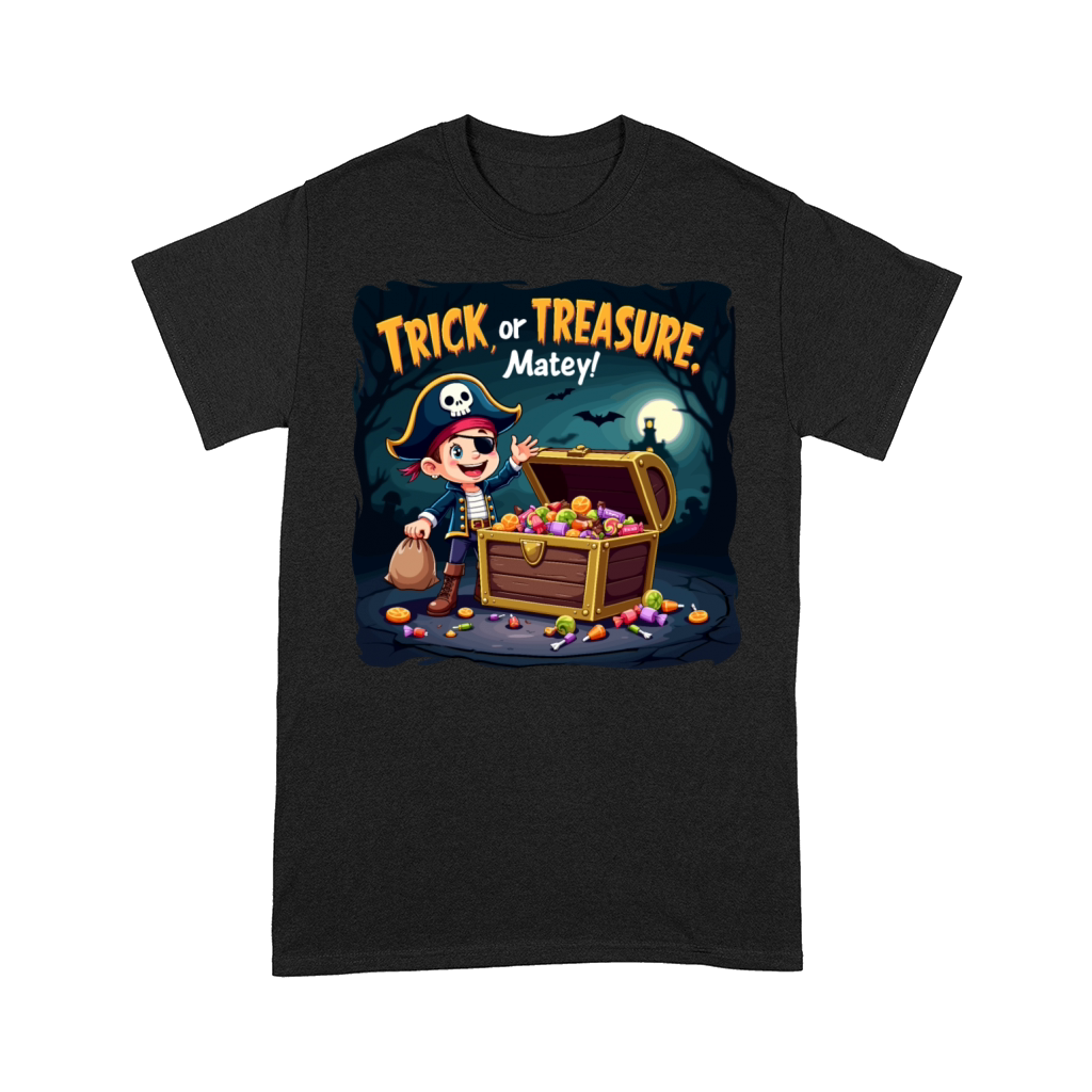 Trick or Treasure Pirate Month Halloween Comfort T-shirt
