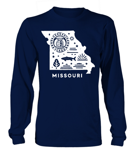 Missouri Vintage State Badge Design Long sleeved Unisex