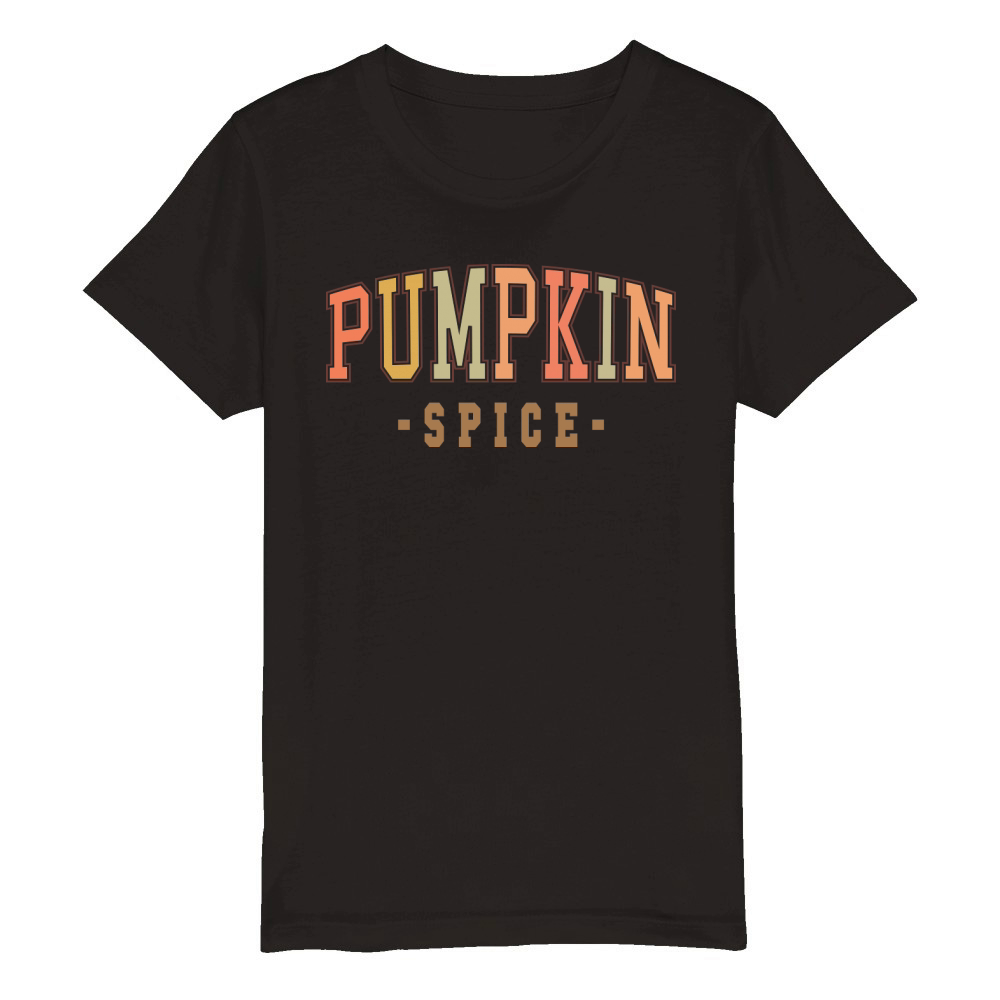 Pumpkin Spice Organic Kids Crewneck T-shirt