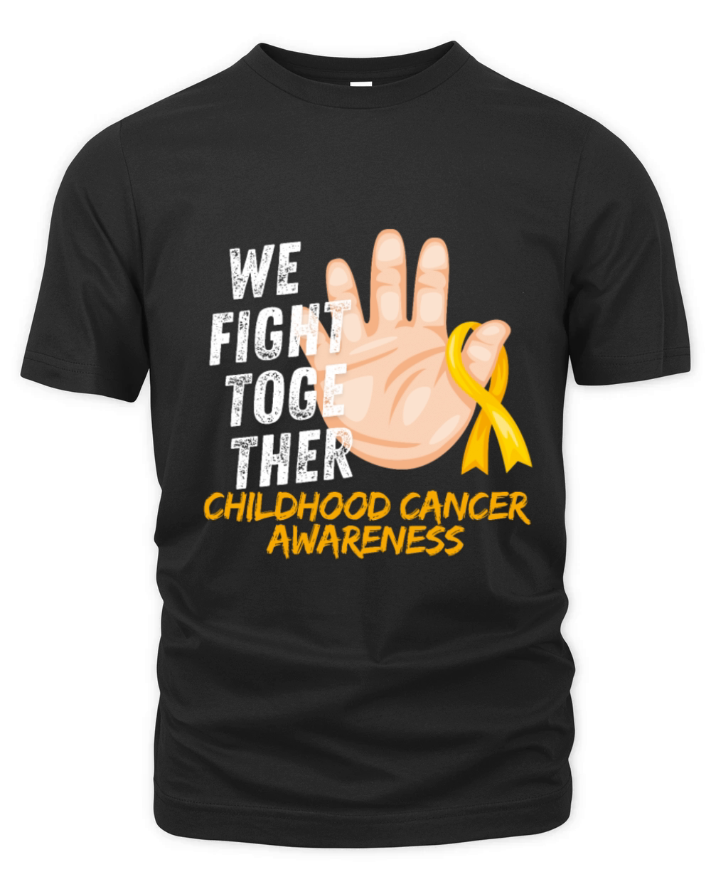 We Fight Together Childhood Cancer Awareness Organic Unisex T-shirt
