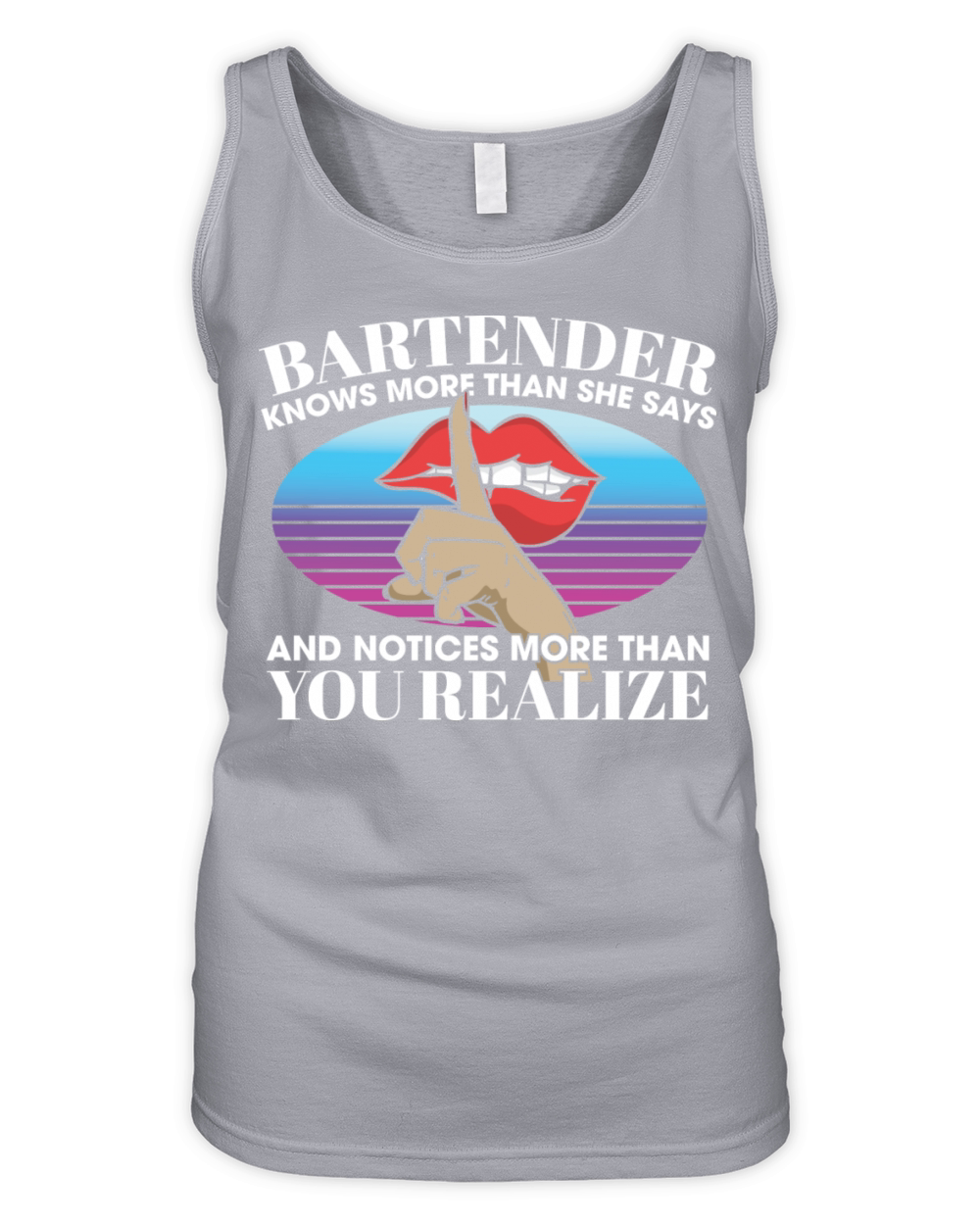 Bartender Knows More Than She Says Notices More Organic Women's Tank Top