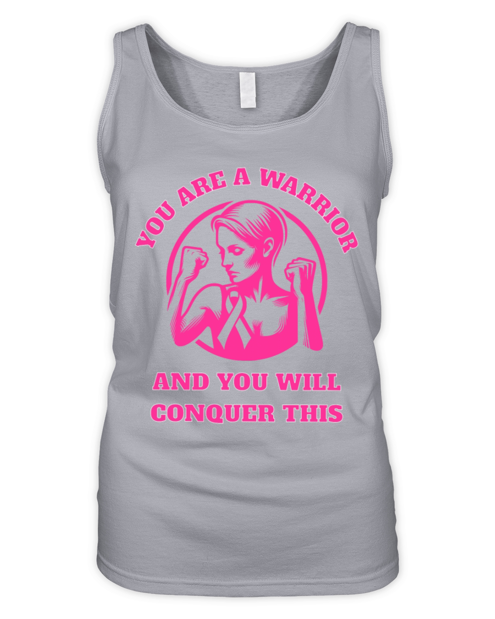 Empowering Pink Ribbon Design for Cancer Fighters Organic Women's Tank Top