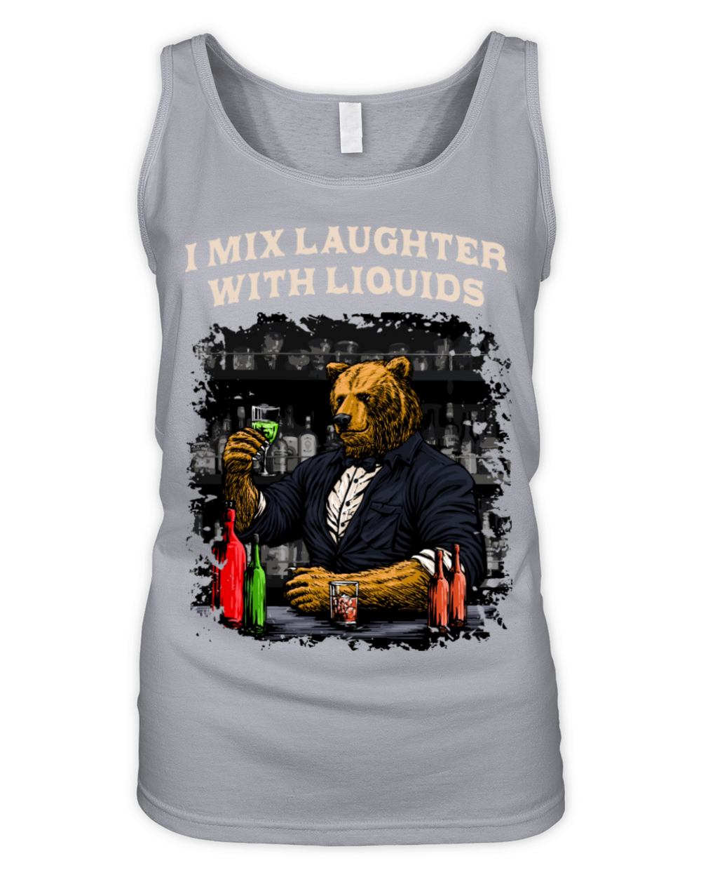 I Mix Laughter with Liquids Bartender Sayings Bart Organic Women's Tank Top