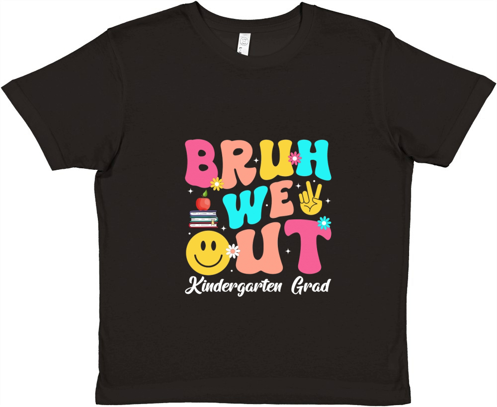 Bruh We Out Kindergarten Grad Premium Kids Crewneck T-shirt