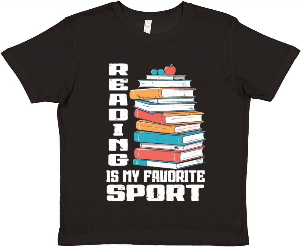 Reading Is My Favorite Sport Bookworm Premium Kids Crewneck T-shirt