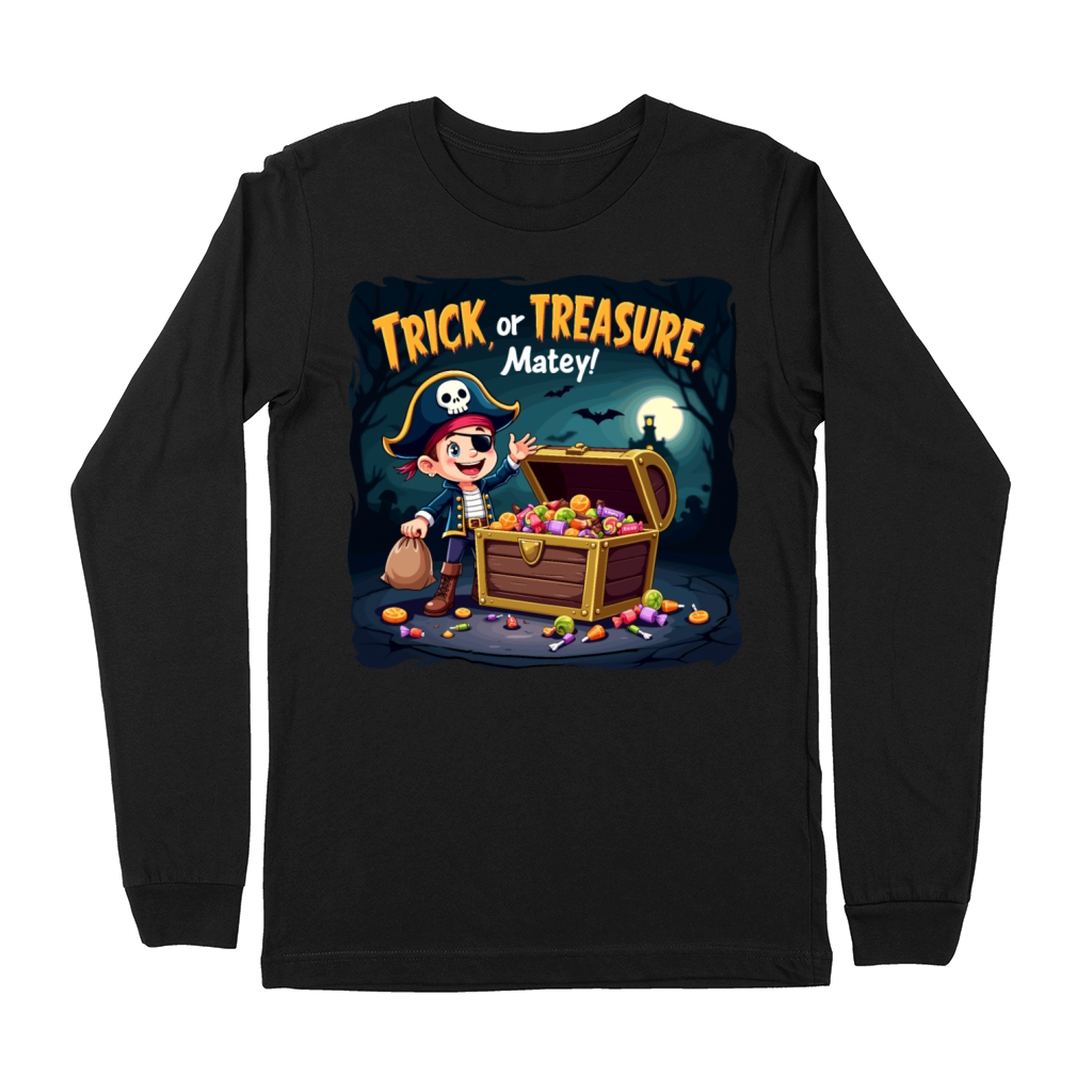 Trick or Treasure Pirate Month Halloween Premium Long Sleeve