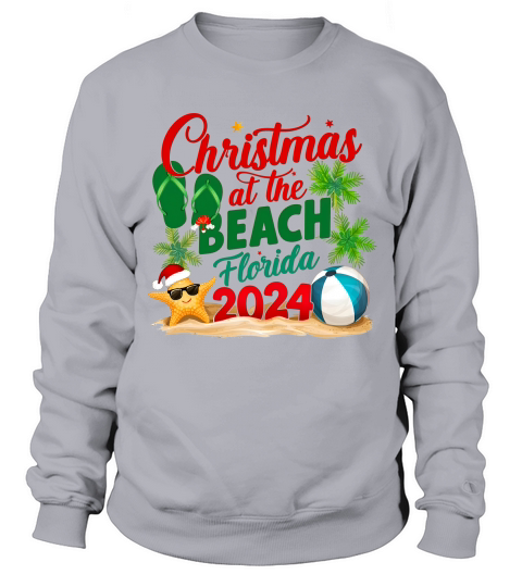 Christmas At The Beach Florida 2024 Sweatshirt Unisex
