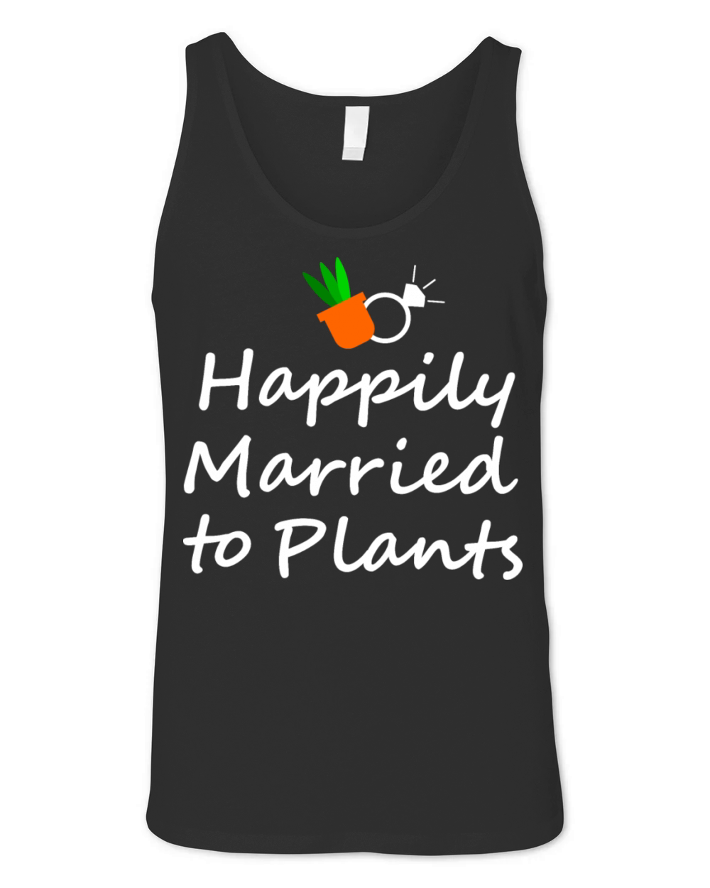 Happily married to plants Unisex Jersey Tank