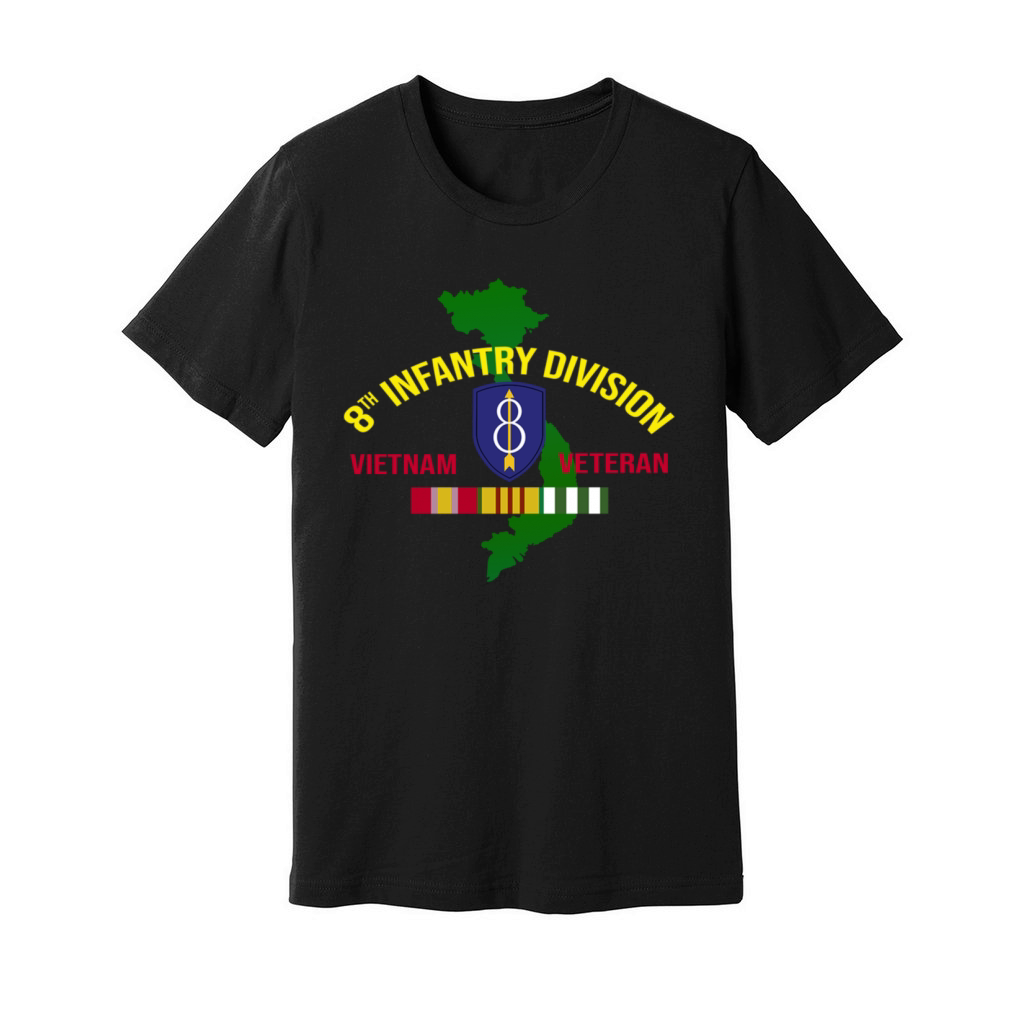 8th infantry division Vietnam Veteran copy Unisex Jersey Tee