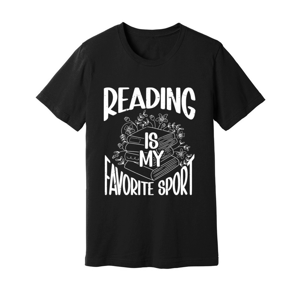 Reading Is My Favorite Sport Bookworm Unisex Jersey Tee