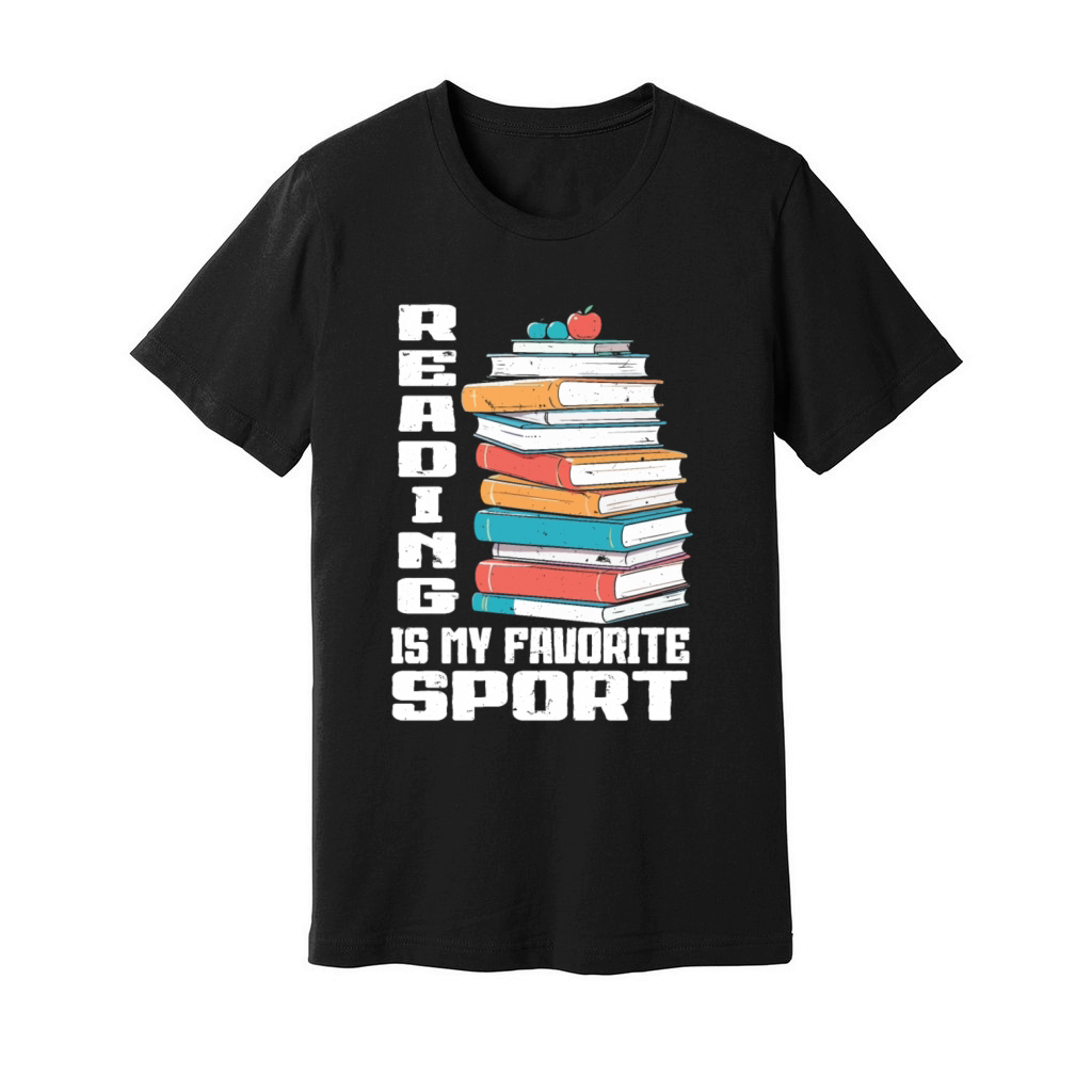 Reading Is My Favorite Sport Bookworm Unisex Jersey Tee