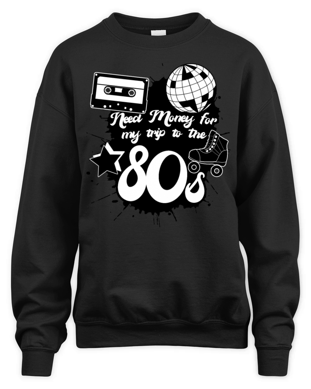 1980 Vintage 80s Music Tape Disco Unisex Premium Crewneck Sweatshirt