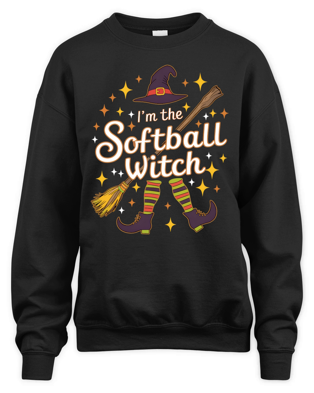 412. I m The Softball Witch Unisex Premium Crewneck Sweatshirt