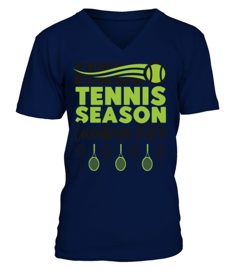 Funny Tennis Player Racket Husband V-Neck T-shirt