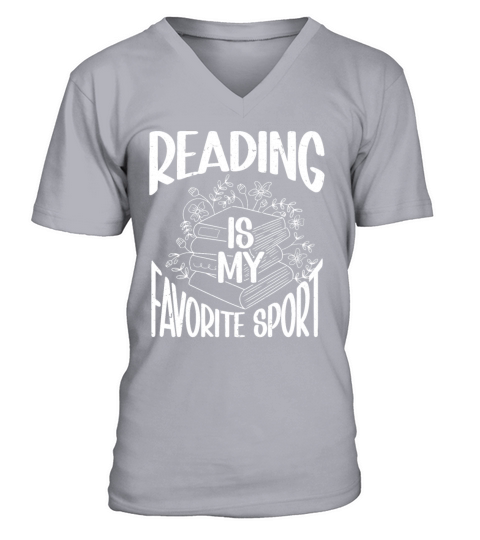 Reading Is My Favorite Sport Bookworm V-Neck T-shirt