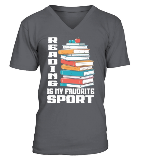 Reading Is My Favorite Sport Bookworm V-Neck T-shirt