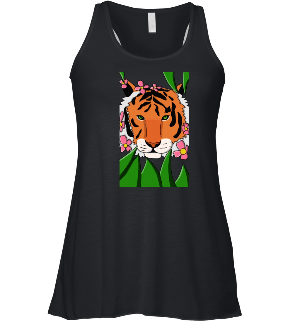 Tiger hiding Women's Flowy Tank Top