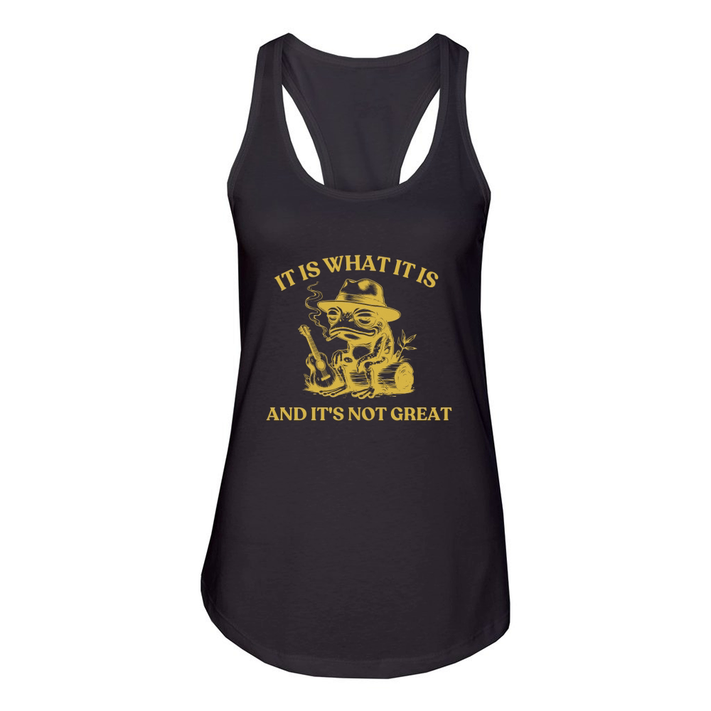 It is what it is and its not great Graphics 13 Women's Racerback Tank