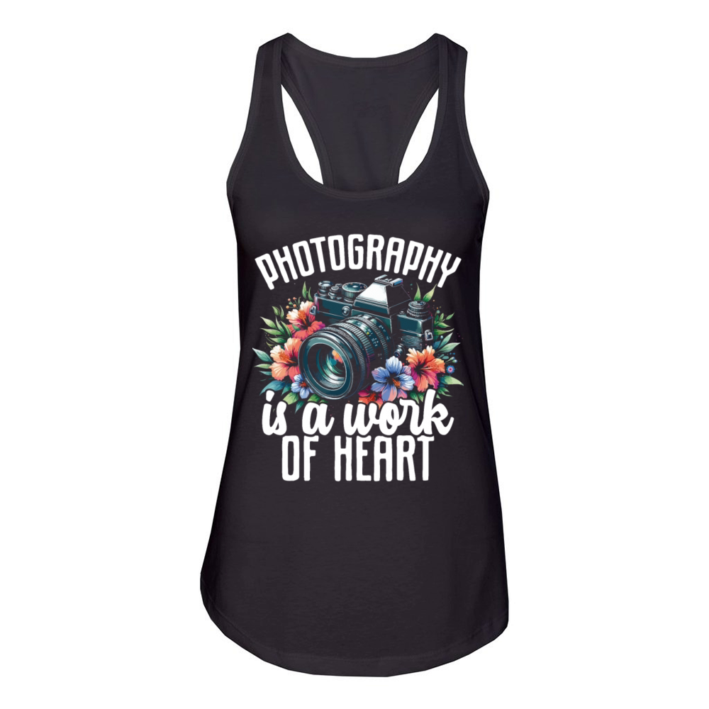 Retro Vintage Camera Photography Lover Photographe Women's Racerback Tank