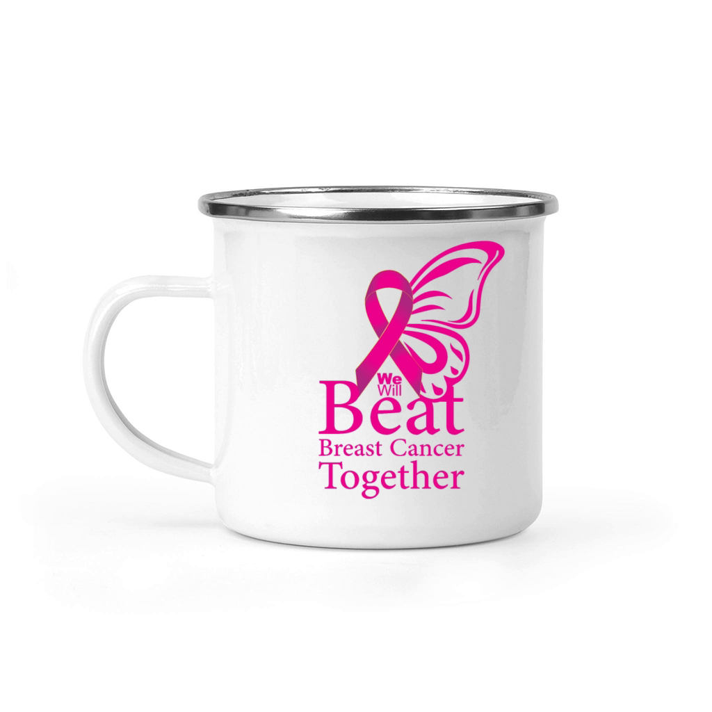 We will beat breast cancer together Camping Mug