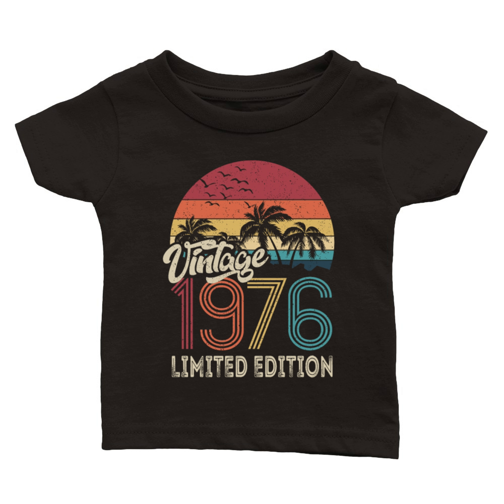 50th Birthday Vintage 1976 Limited Edition Classic Baby Crewneck T-shirt