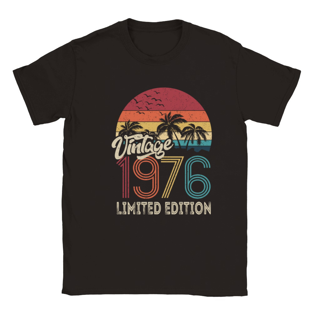 50th Birthday Vintage 1976 Limited Edition Classic Kids Crewneck T-shirt