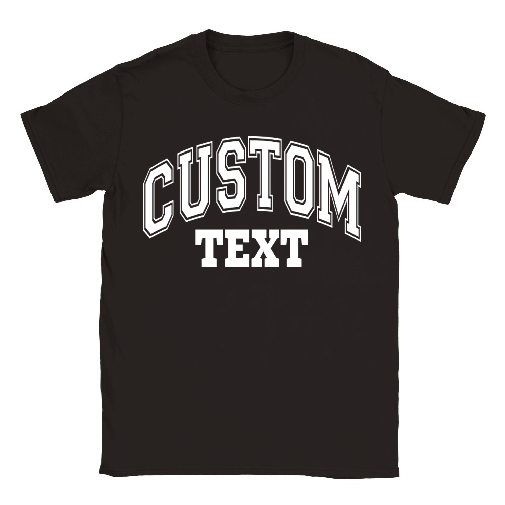 Custom Text Classic Kids Crewneck T-shirt