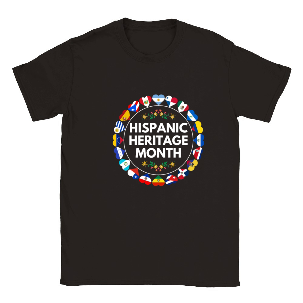 Hispanic heritage month all countries flag Classic Kids Crewneck T-shirt