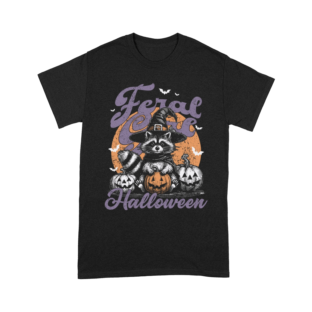 Feral girl Halloween Raccoon D Color Comfort T-shirt