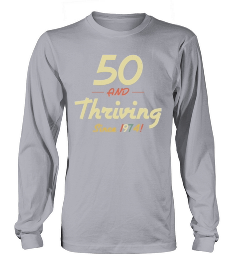 Vintage 1974 50th Birthday Gift for Dad Mom Long sleeved Unisex