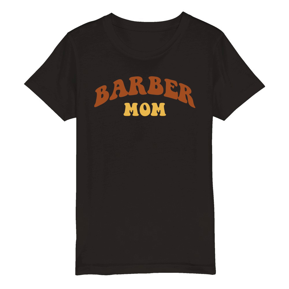 Barber mom Organic Kids Crewneck T-shirt