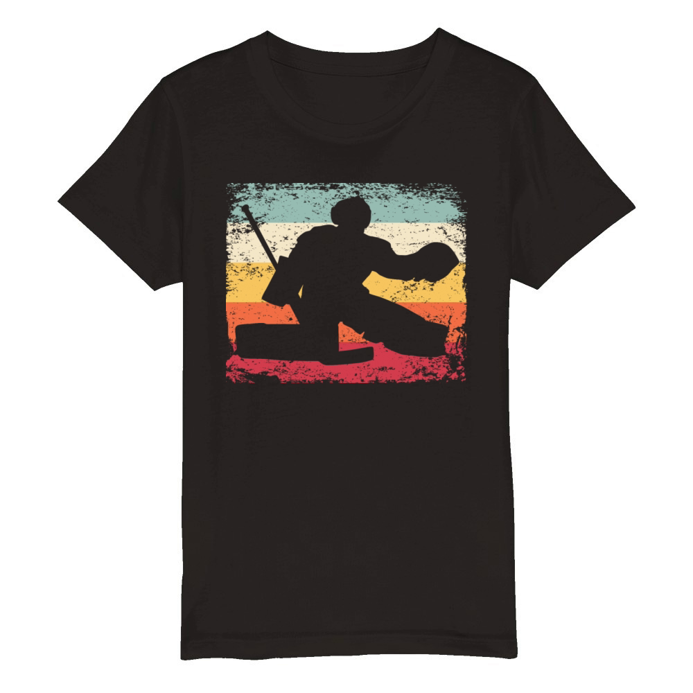 Ice Hockey Player Vintage Ice Hockey Organic Kids Crewneck T-shirt