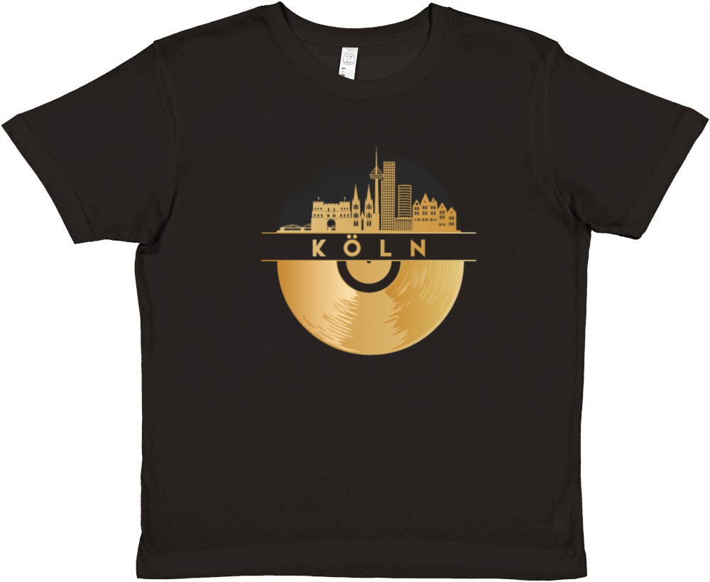 Vinyl-Record-Player Disco-Music Skyline-Germany Premium Kids Crewneck T-shirt