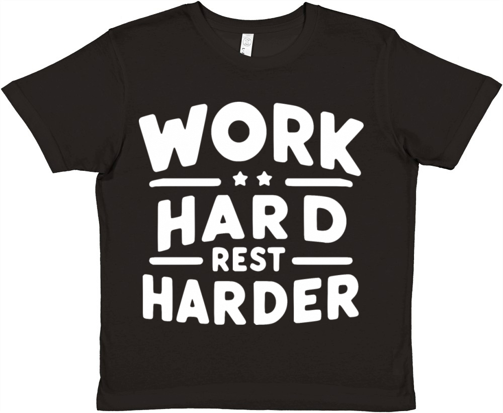 Work Hard Rest Harder Premium Kids Crewneck T-shirt