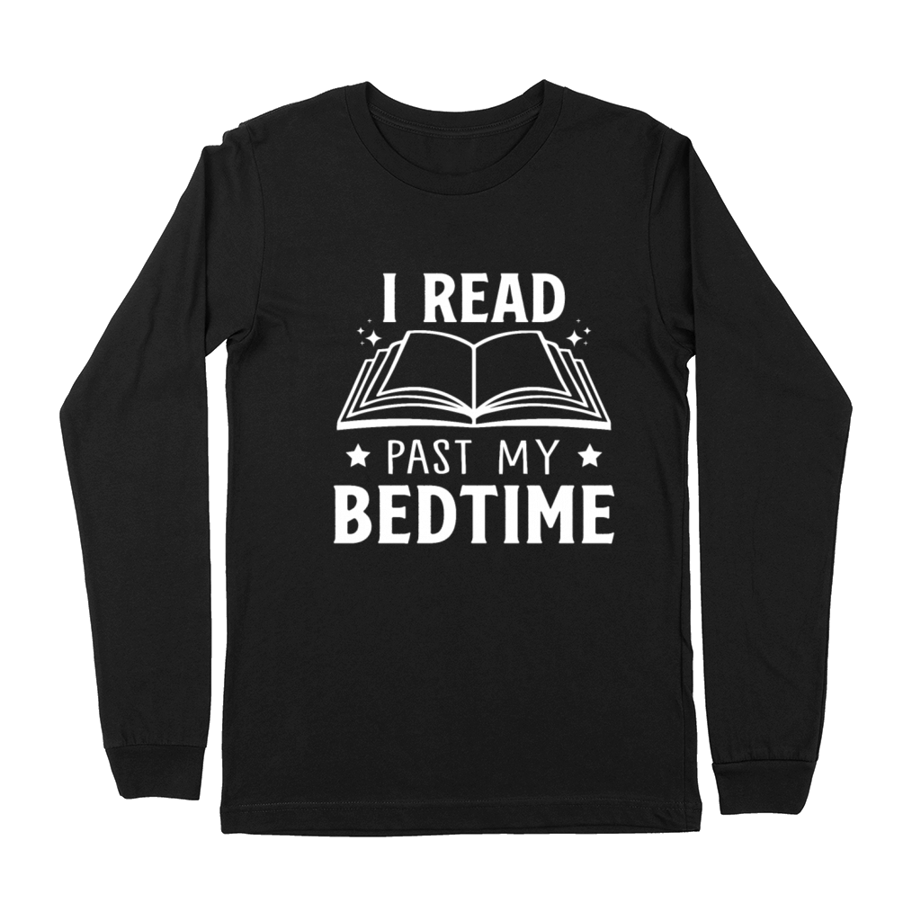 Bed Time Book Lover Reader Desing Funny Reading Premium Long Sleeve