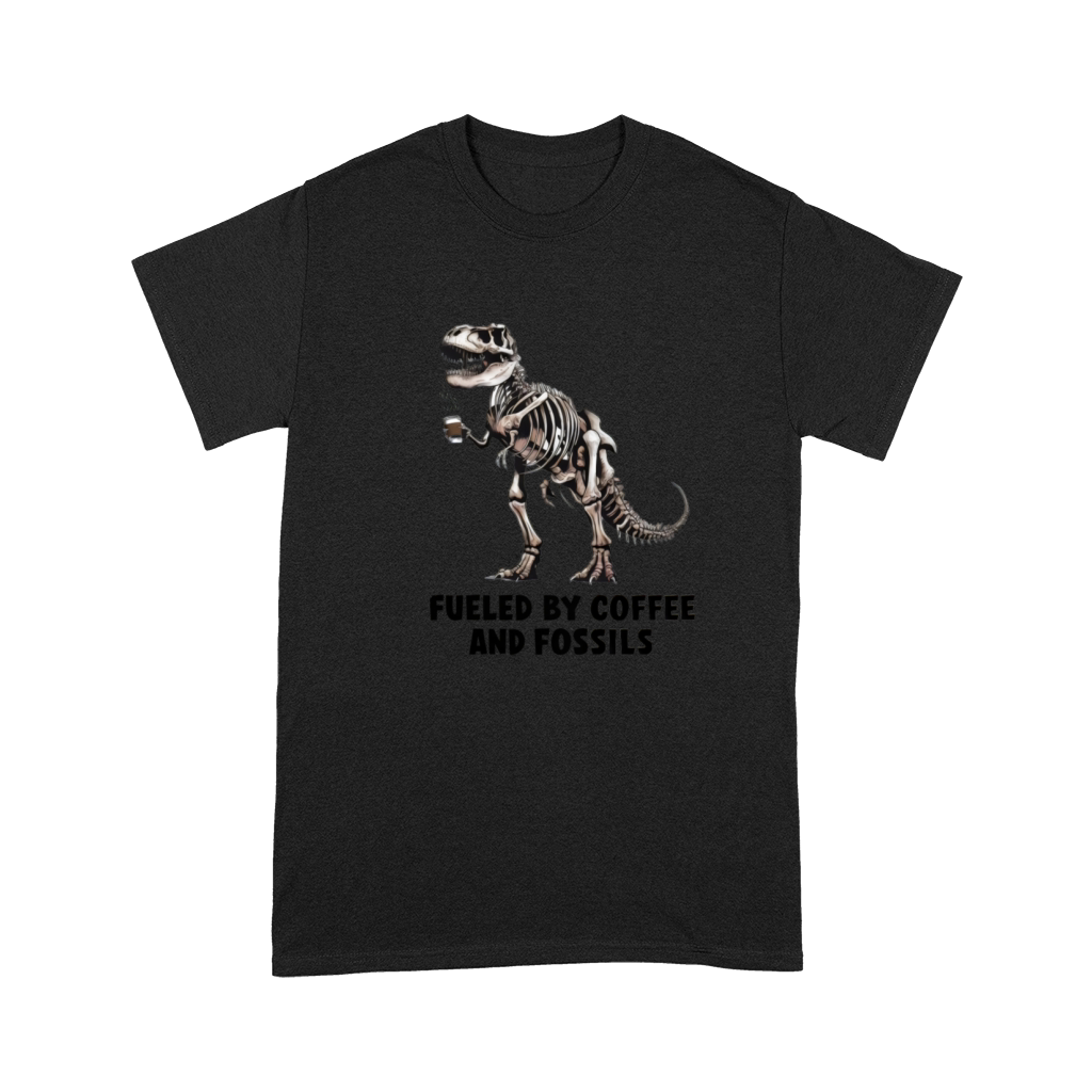 Fueled by Coffee and Fossils funny dinosaur t-rex Premium T-shirt